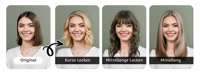 PhotoDirector Frisuren testen